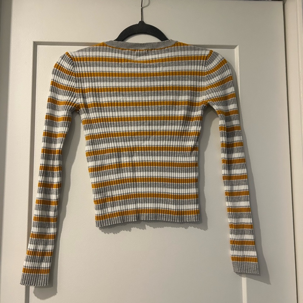 Garage Striped Ribbed Long Sleeve Top - Picture 2 of 2